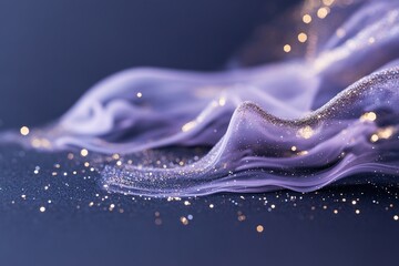 Poster - Swirling smoke in deep purples and blues creates an ethereal border, with shimmering silver accents and scattered star-like particles enhancing the cosmic appeal