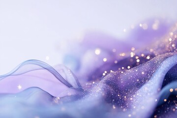 Poster - Swirling smoke in rich purples and blues creates a cosmic effect, accented by shimmering silver particles. This design evokes a mystical atmosphere, perfect for various creative projects