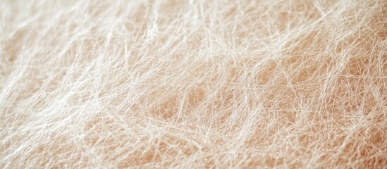 Poster - Close-up of soft, light-colored textile or fiber texture with intricate details and a natural look, ideal for backgrounds and patterns, Copy Space