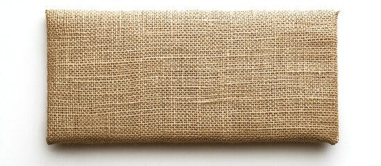 Poster - Textured burlap fabric on a neutral background with ample copy space for design applications