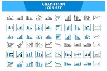 Poster - Graph icon set. Icon related to graph and seo . suitable for web site, app, user interfaces, printable etc. simple vector design editable