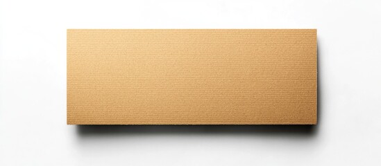 Poster - Textured cardboard box with shadow on white background Copy Space