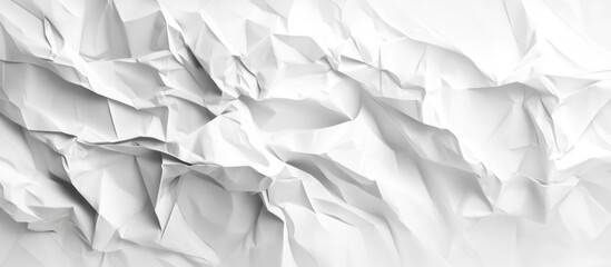 Poster - Crumpled white paper texture background with shadows and highlights suitable for design projects Copy Space