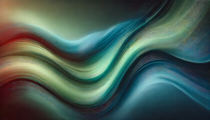 Aufkleber - Flowing waves of color intertwine in a tranquil arrangement, showcasing a harmonious blend of hues with a soft, smooth texture that evokes calmness