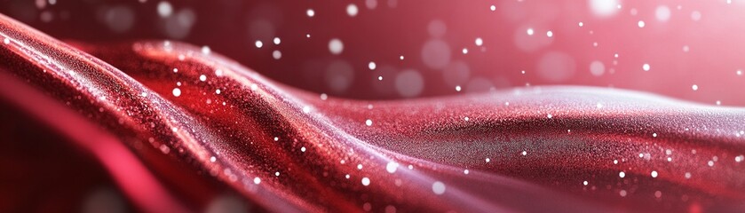 Poster - a captivating deep red backdrop features soft, radiant light rays streaming across, enhancing the lu