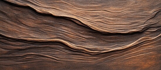 Poster - Textured background with layered waves of brown and copper tones suitable for abstract design Copy Space