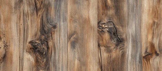 Poster - Wood texture background with natural knots and grains in warm brown tones suitable for various design projects Copy Space