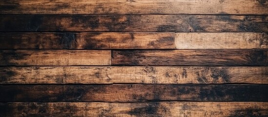 Poster - Wooden Planks Background Texture with Rich Brown Tones and Natural Grain Copy Space