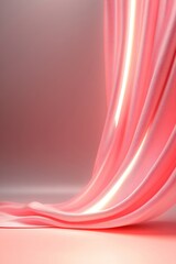 Poster - a vibrant red neon light cascades gracefully from above, providing an enchanting atmosphere. the sof