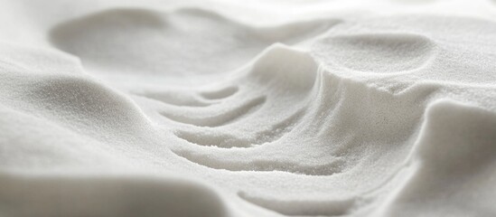 Aufkleber - White sand texture with gentle ripples and soft curves detailed in close-up view Copy Space
