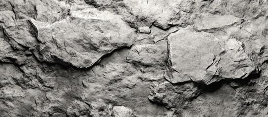 Aufkleber - Textured gray rock surface with layered stones and rough details suitable for backgrounds or design elements Copy Space