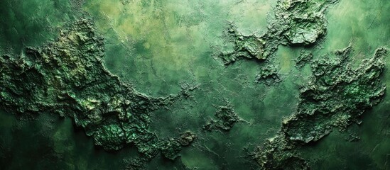 Aufkleber - Textured green stone or wall surface with rough patches and uneven areas, suitable for backgrounds and design projects, Copy Space