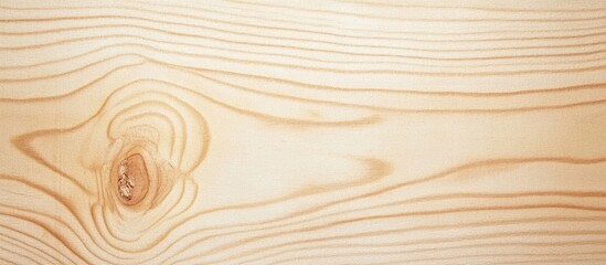 Poster - Close-up of light-colored wooden surface with visible grain patterns and a knot formation Copy Space
