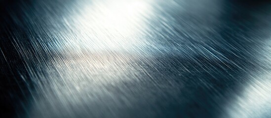 Poster - Brushed metal texture with reflective surface and subtle lighting effects suitable for backgrounds and design elements