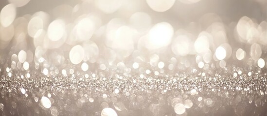 Aufkleber - Soft blurred background with bokeh effect and sparkling light particles texture suitable for festive and elegant design Copy Space