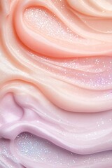 Poster - an enchanting display of a peach to lavender gradient features a glowing ombre effect. fine glitter 