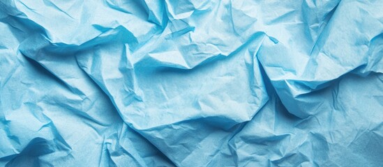 Aufkleber - Crumpled textured blue paper background with soft shadows ideal for design use Copy Space