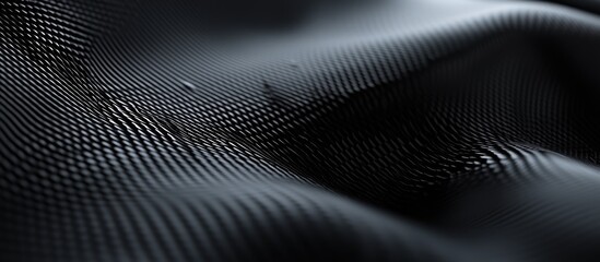 Aufkleber - Textured black fabric surface with intricate patterns and subtle light reflections ideal for backgrounds and design projects Copy Space