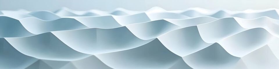 Poster - Light blue background with a low-poly pattern