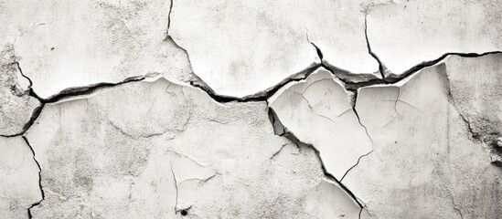 Aufkleber - Cracked textured wall background showing aged and damaged plaster with visible fissures and imperfections ideal for design use