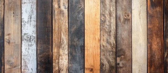 Aufkleber - Wooden Plank Background with Various Textures and Colors Suitable for Design Projects Copy Space