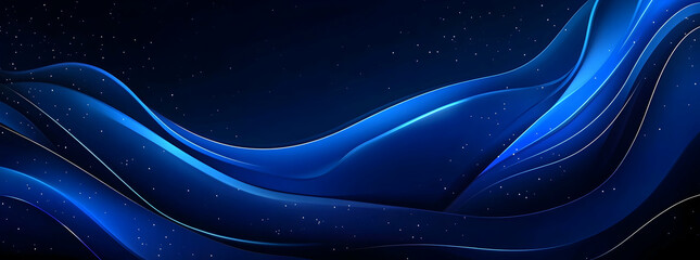 Poster - Blue background with waves