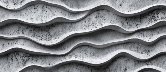 Aufkleber - Textured abstract background with wavy concrete patterns in grayscale tones suitable for various design applications Copy Space