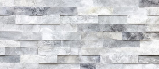 Aufkleber - Textured background of stacked gray and white stone tiles with varying shades and patterns suitable for interior design and decoration Copy Space