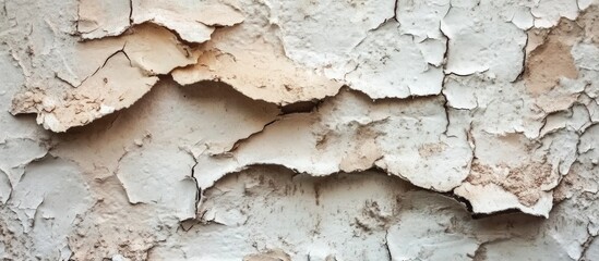 Aufkleber - Textured peeling paint on wall surface with abstract patterns and muted colors ideal for background use. Copy Space