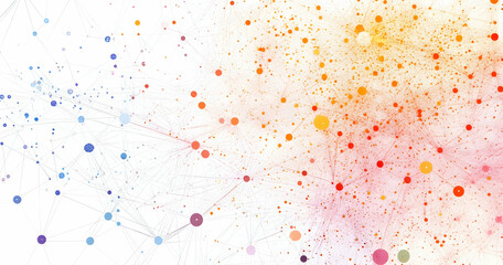 Poster - A digital background featuring an abstract network of interconnected dots and lines
