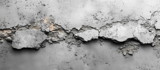 Aufkleber - Concrete wall texture with cracked surface and peeling paint grey background with rough details and imperfections Copy Space