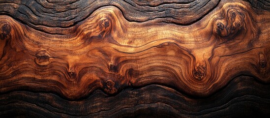 Poster - wooden texture with natural patterns and grain highly detailed close-up of dark and light wood tones