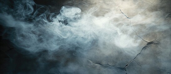 Aufkleber - Smoke pattern on textured background with visible cracks and copy space for text placement