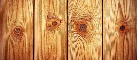Aufkleber - Close-up of wooden planks with natural knots and grain patterns suitable for background design and texture analysis Copy Space