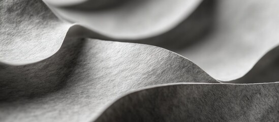 Aufkleber - Textured close-up of crumpled gray paper showcasing natural waves and shadows with soft gradients and Copy Space for design use.