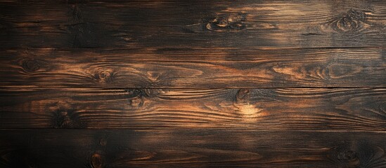 Wall Mural - Dark weathered wooden planks background with grain pattern suitable for various design projects Copy Space