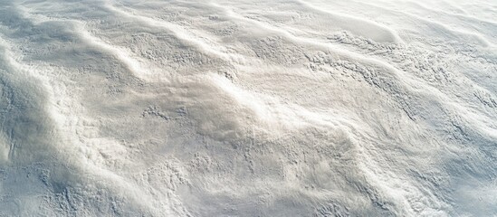 Poster - Snowy landscape with textured patterns and soft shadows on the surface Copy Space