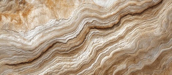 Poster - abstract geological texture of layered sedimentary rock featuring intricate patterns and natural ton