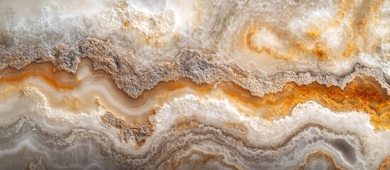 Poster - Layered Agate Stone Texture Background with Orange Stripes and Natural Patterns suitable for Design Use Copy Space