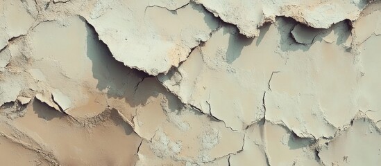 Poster - textured peeling paint abstract background in muted colors with cracks and layers, suitable for back