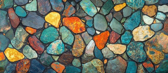 Poster - colorful decorative stone texture background for construction and design use with copy space