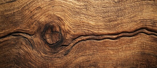 Poster - close-up texture of aged rustic wood with natural grain patterns and deep knots suitable for backgro