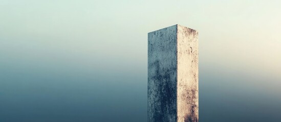 Poster - Abstract concrete monolith against a gradient background with space for text Copy Space