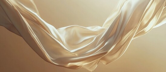 Poster - flowing silk fabric texture with warm lighting backdrop ideal for elegant concepts and presentations