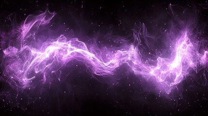 Poster - Purple energy wave cosmic background
