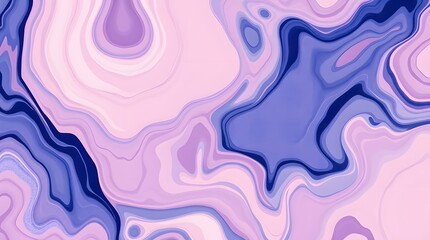 Poster - Abstract swirling patterns in soft pink and blue tones create a soothing visual experience. Generative AI