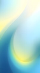 Poster - Colorful abstract swirl of blue and yellow tones creating a soothing background in a soft gradient. Generative AI