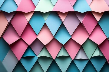 Wall Mural - Abstract Pastel Diamond Pattern Background Design