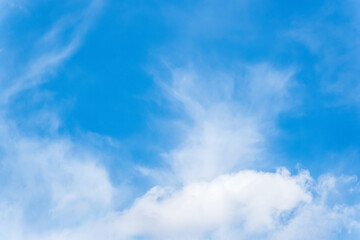 natural blue sky background with white clouds