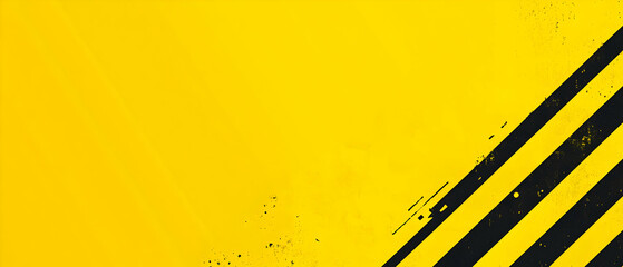 Poster - Yellow background with diagonal lines